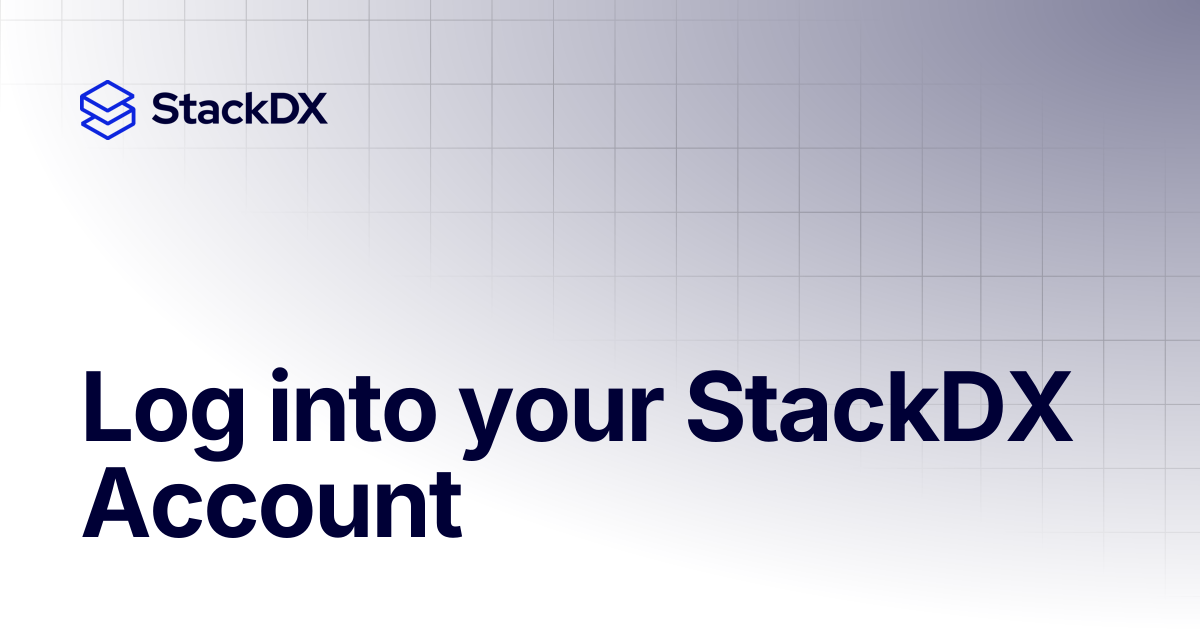 Log into your StackDX Account | StackDX